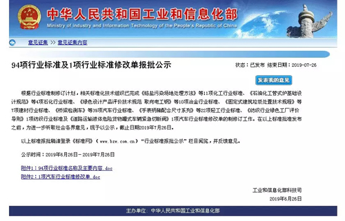 注意啦！10項冶金行業標準修改單報批公示