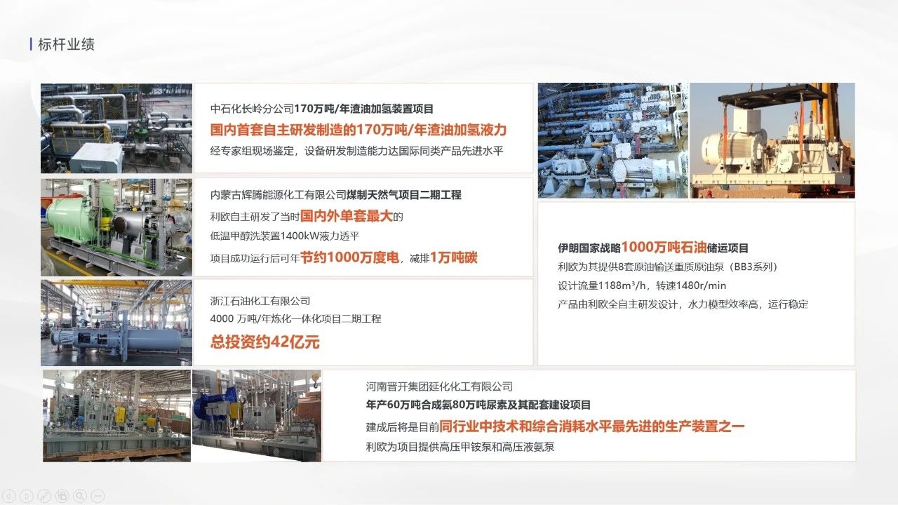 ▲利歐泵業石化行業標桿案例(全球) ▲利歐泵業石化行業標桿案例(全球)