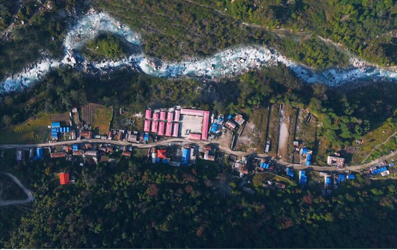 尼泊爾馬楠馬相迪水電項目俯瞰圖 尼泊爾馬楠馬相迪水電項目俯瞰圖