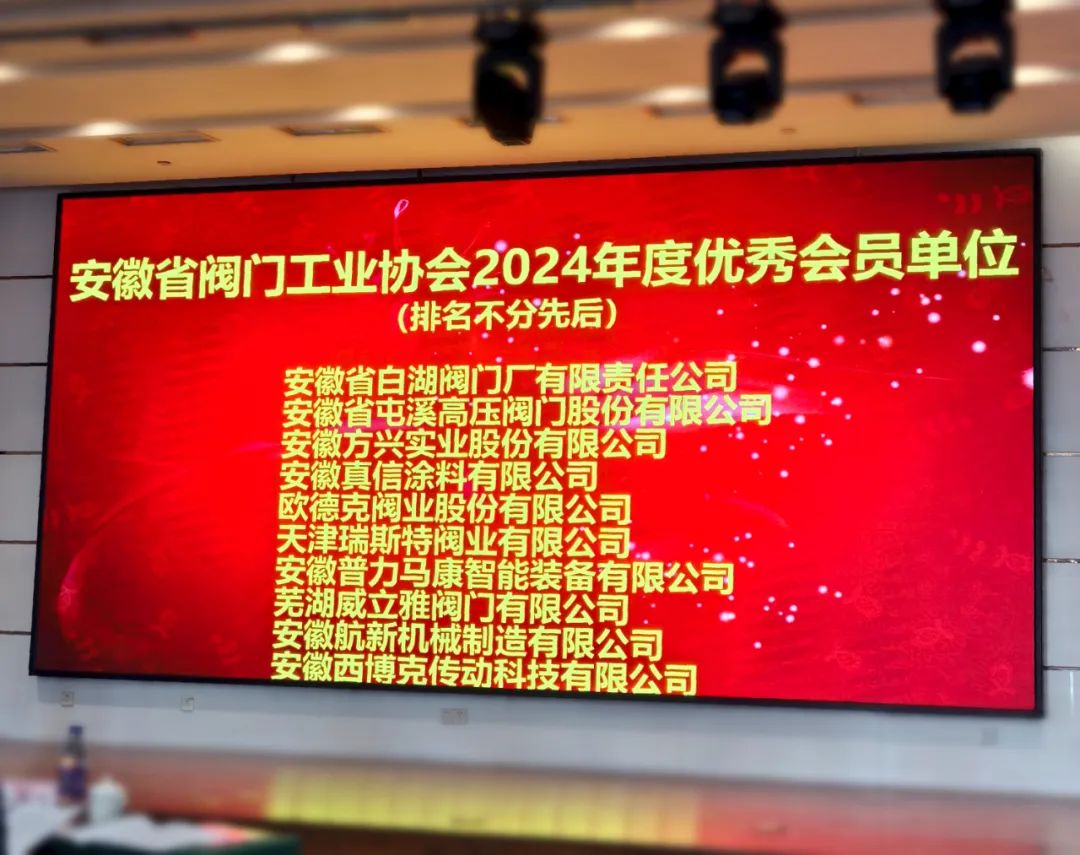方興實業榮獲安徽省閥門工業協會“2024年度優秀會員單位”稱號 方興實業榮獲安徽省閥門工業協會“2024年度優秀會員單位”稱號